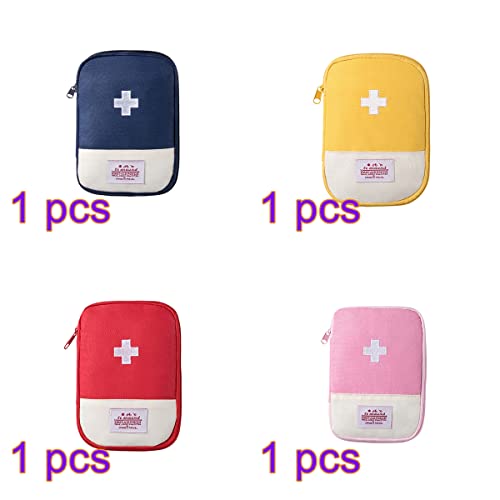 Image of Eforcase 4PCS Travel Mini Empty First Aid Pouch, Portable Empty Aid Medical Bag,Empty Medicine Bag Emergency Kit Storage Bag Empty