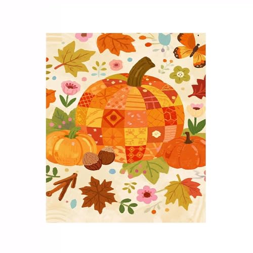 5D Diamond Painting Fall Halloween Pumpkin Handmade Decoration Project Bedroom