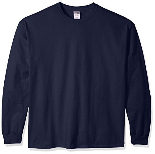 Gildan Men's Ultra Cotton Long Sleeve T-Shirt, Style G2400, Navy, XXXX-Large