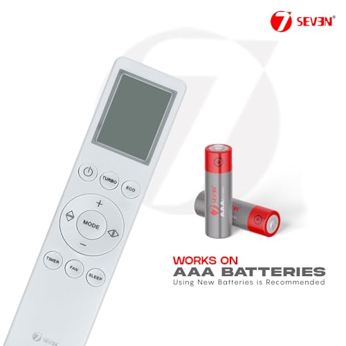 Image of 7SEVEN Compatible with Hyundai Ac Remote Original Model WM2-S-C Suitable for Split, Window and Cassette Air Conditioner and Match Existing Remote Control Key by Key to replicate Function of Original
