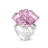 Picture of LONGWIN Crystal Rose Flower Figurines Collectible Glass Spring Bouquet with Vase Home Decor Romantic Gifts for Women Pink