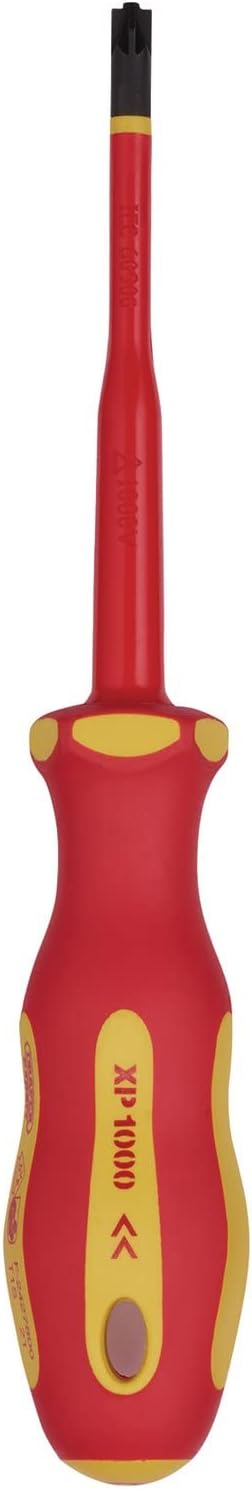 Draper 02256 XP1000 VDE Slimline PZ/SL Type Screwdriver, No.2 x 100mm,Red and Yellow