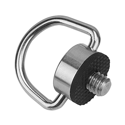 Flat Head D Shaft D Ring 1/4\" inch Screw for Camera Tripod DSLR Camera Tripod Monopod QR Plate Telescope Ball Head Lens Collar - Thumbnail 4