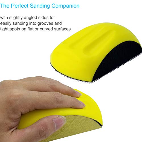 Creatck Tockrop Handschleifblöcke, rund, Maus, 12,7 cm, für 12,7 cm Klett-Scheiben, ideal für Holzmöbel, Restaurierung… – Bild 7