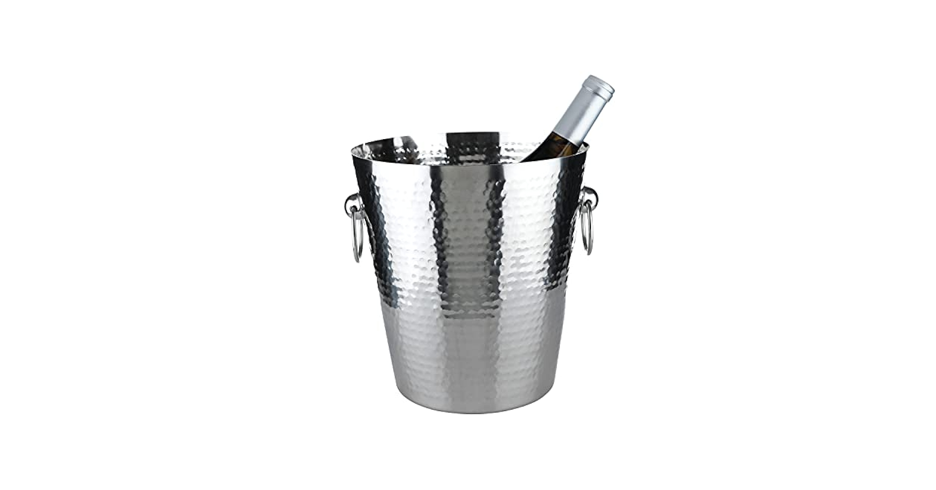 Amazon.com: Viski Hammered Metal Ice Bucket, Stainless Steel