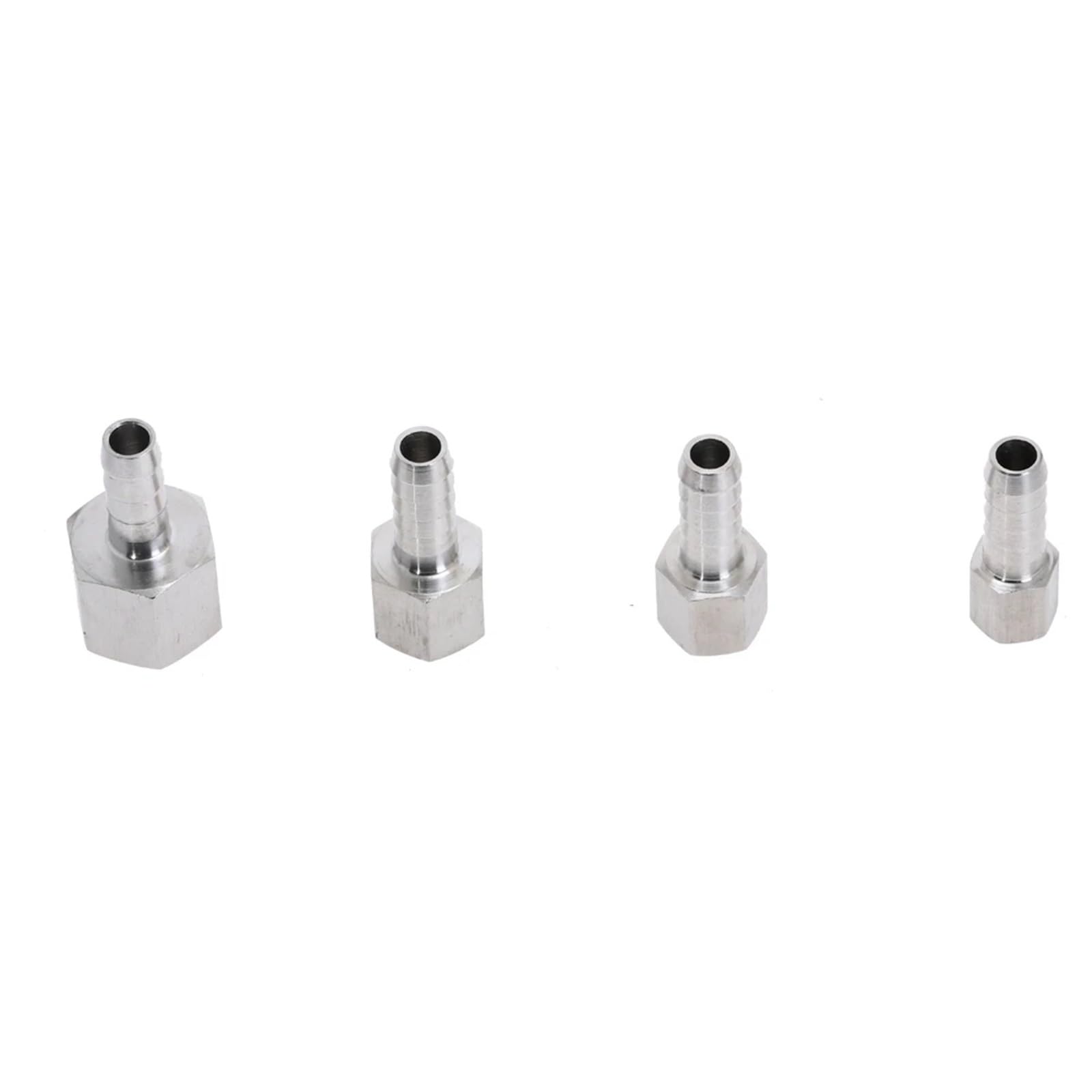 Conector de acoplamiento de junta de Pagoda, reductor de cola de manguera de púas, accesorio de tubería de hilo femenino BSPT de acero inoxidable 304(12mm tube,1/4")