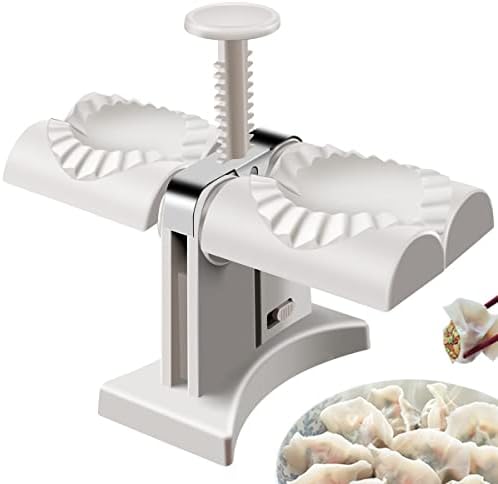 Double Head Automatic Dumpling Maker Stainless Steel Household Dumpling Machine Manual Dumpling Maker Mould DIY Dumpling Easy Tool Kitchen Accessories for Beginner