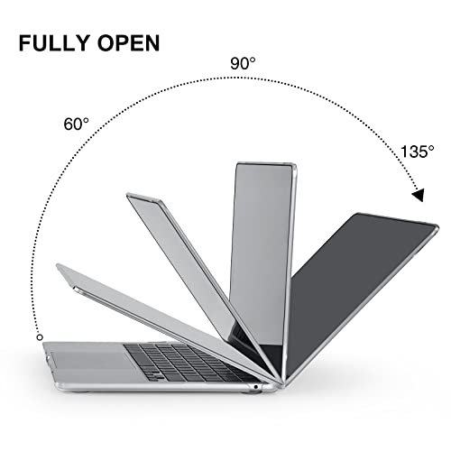 Eoocoo Compatible With New Macbook Air 13.6 Inch Case 2022 2023 A2681 M2 Chip With Retina Display，Plastic Hard Shell Case + Tpu Keyboard Skin Cover + Polishing Cloth + Screen Protector - Crystal Clear #TOP3