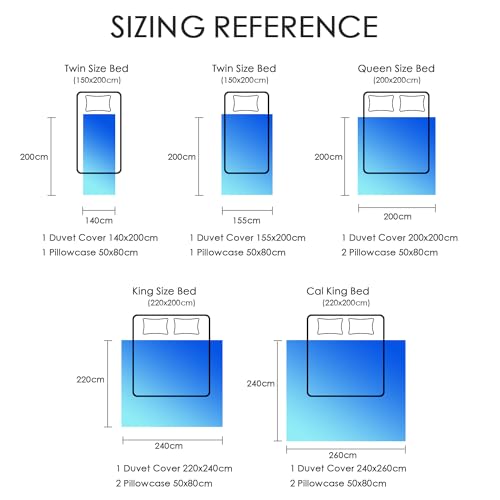 Cotopuro Copripiumino Singolo 100% Cotone 155X200 (1 Federe 50X80), Set Copripiumino In Premium Cotone 150GSM OEKO-TEX, Morbida, Traspirante, Ipoallergenica - Beige - 7
