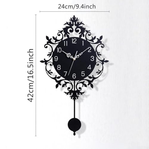 Horloge murale moderne grands chiffres pour bureau calme - 7