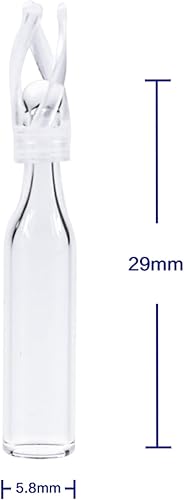 Miniatura 2 de ALWSCI Insertos de vial de 250 l, vidrio de borosilicato de 0.236 x 1.142 in, base cónica con resorte, paquete de 100