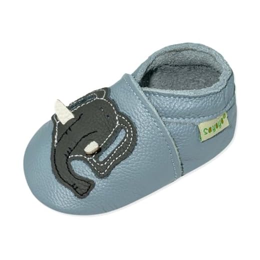 YIHAKIDS Premium Weiche Leder Krabbelschuhe Babyschuhe Kleinkind Lauflernschuhe(Size XL,Grau,18-24 Monate,24/25 EU) 5 SAYOYO Netter Elefant WeichesLeder Lauflernschuhe Krabbelschuhe Babyschuhe 21/22 (12-18) L Monate,Blau