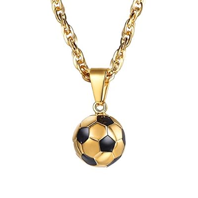 PROSTEEL Chapado en Oro 18 k Collares Hombre de Futbol Regalo para Hombre Mujer | Ya disponible en tu tienda friki favorita! En mundofriki.es! PROSTEEL Chapado en Oro 18 k Collares Hombre de Futbol Regalo para Hombre Mujer | Ya disponible en tu tienda friki favorita! En mundofriki.es!