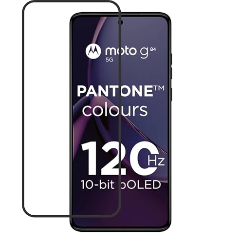 Image of Tempered Glass Screen Protector Compatible For MOTO G84 / Motorola G84 with Easy Self Installation Kit