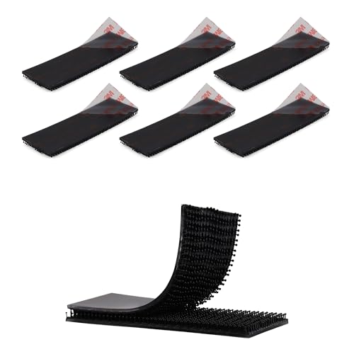 Dual Lock SJ3550 Compatible with 3M 2.54cm x 7.62cm 6PCS Black Reclosable Fastener Heavy Duty Interlocking Tape Mushroom Shaped Sticky Hook Lock Mounting Tape for EZ Pass Holder Indoor Outdoor Use