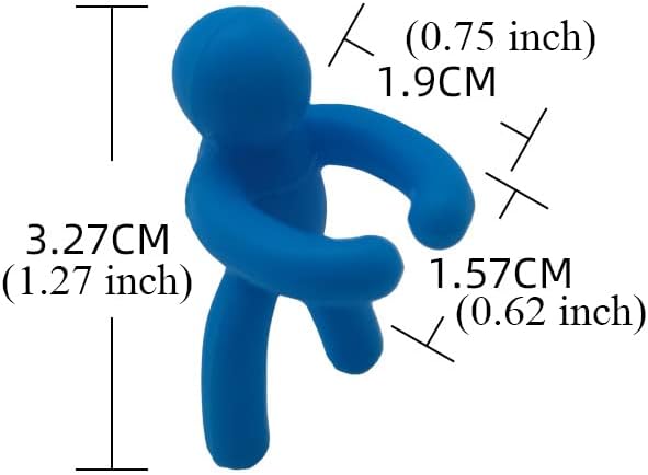 Silicone Wine Glass Marker Drinking Glass Identification Labels Tag Signs for Bar Party Martinis Cocktail Champagne Stem Glasses (20 Pack, Human Figure)