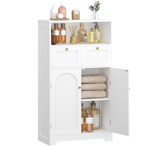 Hzuaneri Badezimmerschrank, Badschrank, Küchenschrank mit 2 Schubladen & 2...