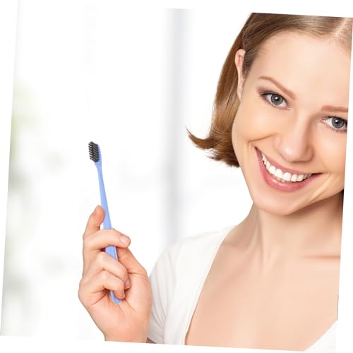 FOMIYES 10 Stück Teiliges Zahnbürsten mit Aktivkohle Extra Ergonomisches Design für Erwachsene Optimale Mundpflege und Gründliche – Bild 5