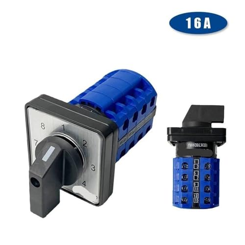 Interruptor de leva giratorio de cambio de 4 polos para control de motor 16A 2