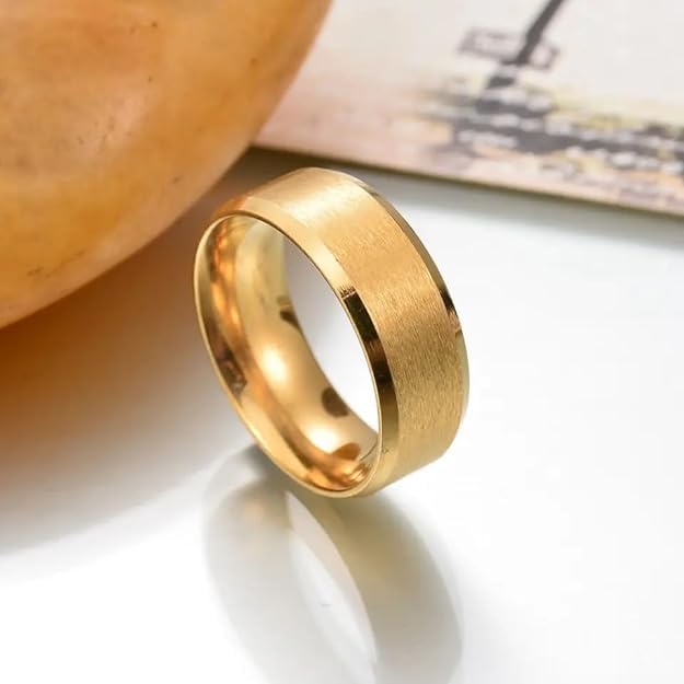 Image of Lila Stainless Steel Titanium Matte Finish Ring Wedding Band Ring for Men Women Boys Girl