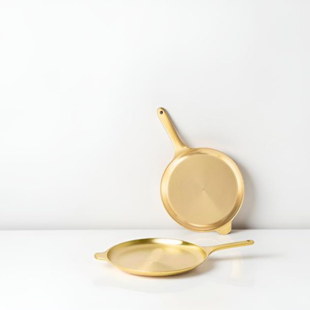 Sponsored Ad - NUTRION 9 Inch Multi Utility Bronze Tawa for Dosa/Chapathi/Pancake/Omellete| 23 cm/9 inch, 1.9kg | Induction Friendly | Naturally Nonstick, 100% Pure & Toxin-Free, No Chemical Coating