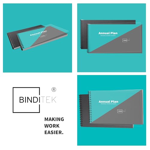 Image of Binditek 100 Pack Binding Covers Set, 8.5x14 Inches, 8Mil PVC & 12Mil Poly