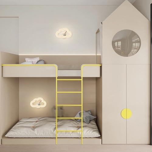 Lámparas de pared para habitación infantil tipo aplique de nube blanca LED 12W regulable en tono 2