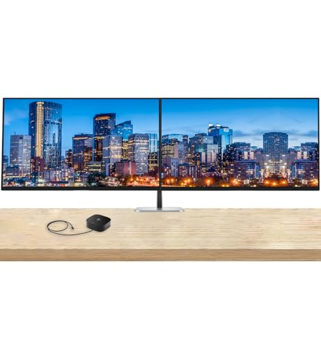Image of HP Series 5 Pro 27-inch 527pf Full HD (1920 x 1080) 120Hz 5ms LCD Monitor, 2-Pack - Low Blue Light, DisplayPort, USB Hub Bundled with Desk Mount Dual Monitor Stand & USB-C Multiport G5 Dock
