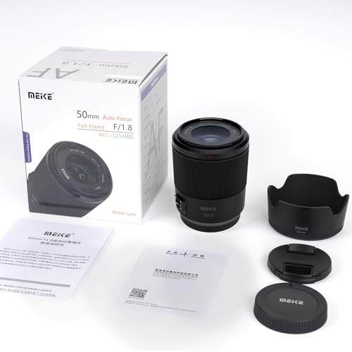 Image of Meike 50mm F1.8 Auto Focus STM Stepping Motor Full Frame Portrait Lens Compatible with Sony E Mount Cameras A7 A7R A74 A7R4 A7III A7RII A7RIII A7SIII A9