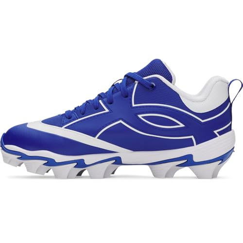 Under Armour Boys' Leadof Icon Low RM JR Baseball Cleats, (400) Royal/Royal/Black, 2, US