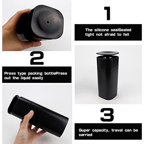 Image of Push Down Pump Liquid Dispenser, Lockable Pump Dispenser Bottle Travel Cosmetics Dispenser Soap Dispenser Liquid Pumping Empty Bottle for Body Wash and Makeup Remover