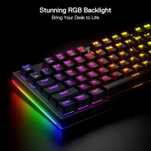 Redragon Tastiera da gioco retroilluminata RGB K670, tastiera meccanica hot-swap a 104 tasti, presa aggiornata, interruttore rosso lineare silenzioso - Immagine 2