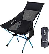 G4Free Draagbare Camping Stoelen met Hoofdsteun Lichtgewicht Backpacken Stoel met Draagtas & Zij...