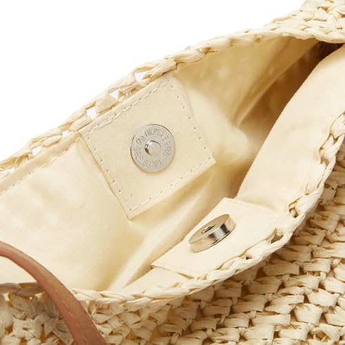 2025 Summer Straw Crossbody Bag Women Casual Handmade Woven Bag Fashion Beach Tote Large Handbag Rattan Dumpling Purse4