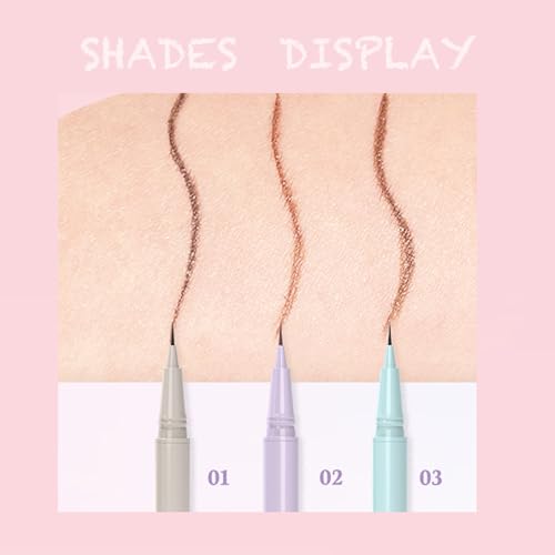 VEECCI Waterproof Liquid Eyeliner Pencil - Smudge-Proof, Long-Lasting Matte Eye Makeup with 0.005mm Precision Tip - Easy Application & Smooth Stroke for Beginners and Professionals (03Grey) - Image 6