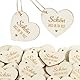 BOFUNX 30 Stücke Holz Geschenkanhänger Schön Dass Du Da Bist Holzanhänger Herz Holzscheiben Holzdeko Streudeko für Hochzeit Taufe Geburtstag Party