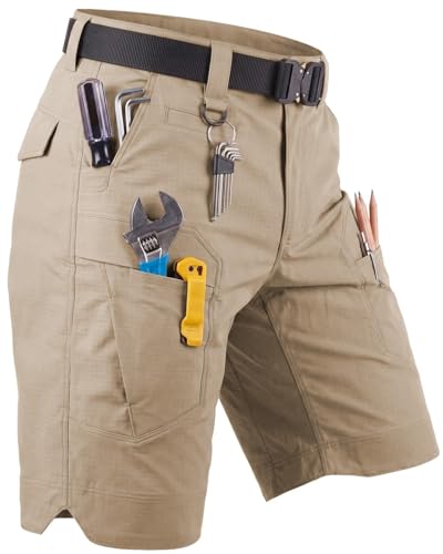 Boonlight Men’s Hiking Cargo Shorts Quick Dry Lightweight Breathable Multi Pocket Summer Tactical Work Shorts