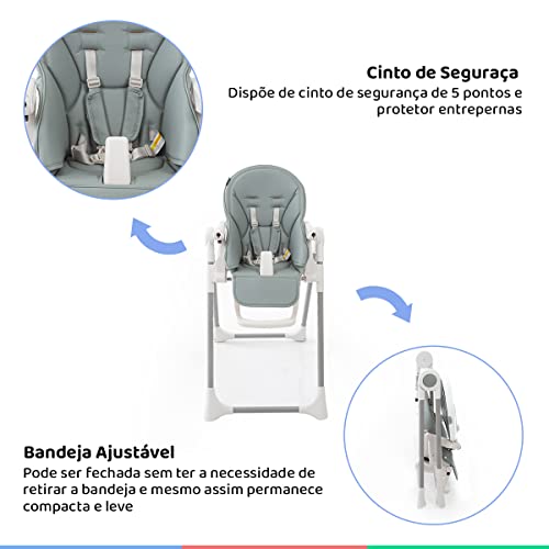 Cadeira De Alimentação P/ Bebê Pepper (18kgs) Verde Infanti