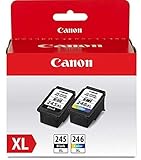 Canon PG-245XL/CL-246XL Original Black & Colour Ink Cartridges, Combo