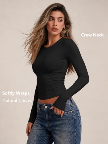 Image of Trendy Queen Womens Long Sleeve T Shirts Fall Fashion Basic Y2K Tops 2026