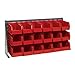 Quantum Storage Systems QBR-3619-230-18RD Ultra Bin Complete Bench Rack Package with 18 Ultra Bins, 36" x 8" x 19" , Red