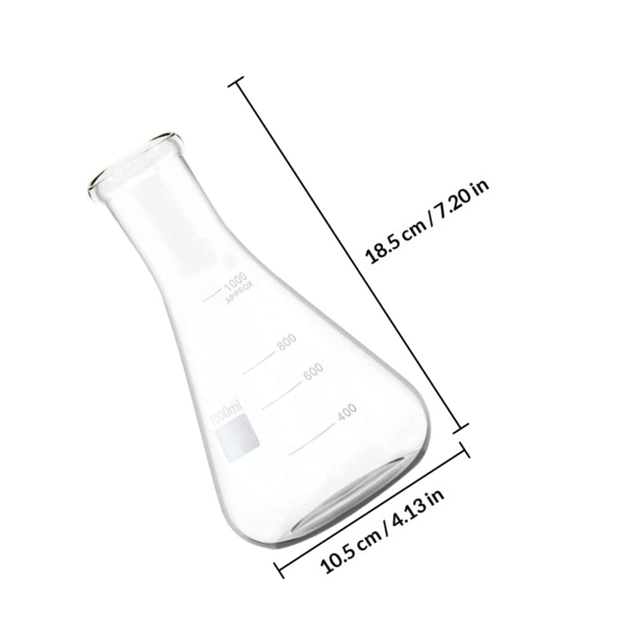 Beuta Conica in Vetro Borosilicato 5 Pezzi Collo Stretto