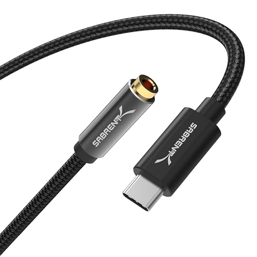 SABRENT Adattatore attivo da USB tipo C a jack audio a doppia funzione da 3,5 mm (CB-UC35)