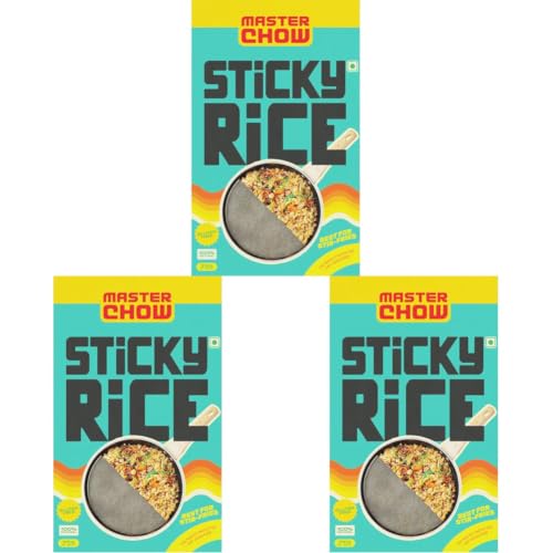 Image of Masterchow Sticky rice | Organic Local farm grown Rice (sticky) | Perfect of sushi roll | Japanese Rice | Gluten Free and perfect for healthy Snacking | 310 Gm (Pack of 3)