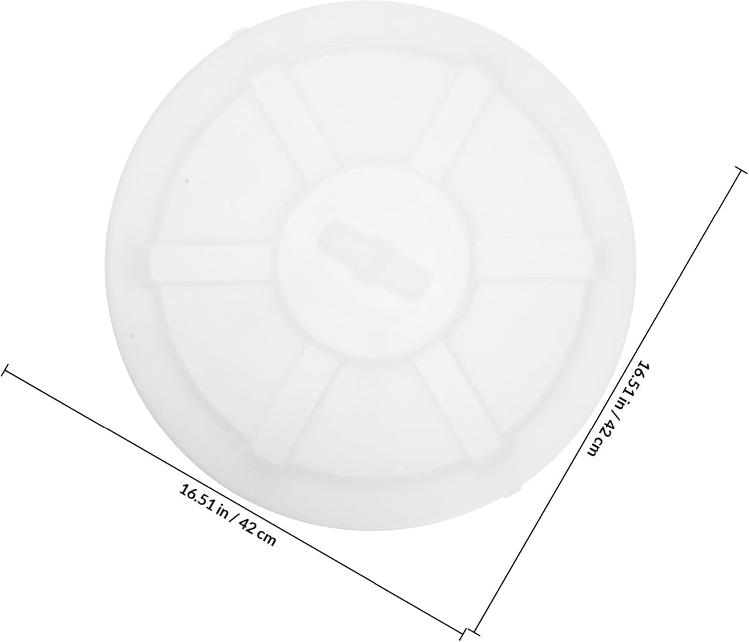 Thickened 45l Trash Can Lid White Replacement Cover for Outdoor Waste Bin Garden Sanitation Large Garbage Can Top