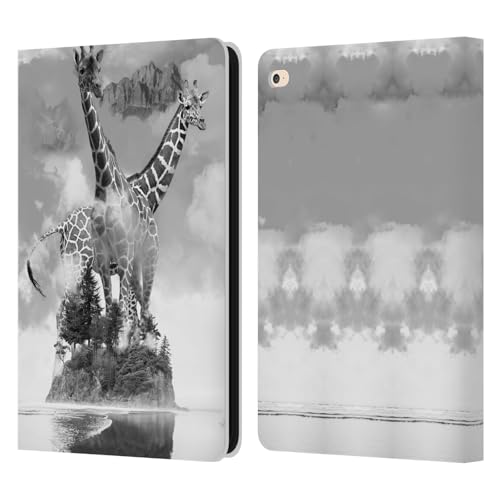 Head Case Designs Licenciado Oficialmente Dave Loblaw Jirafa en La Niebla Animales Carcasa de Cuero Tipo Libro Compatible con Apple iPad Air 2 (2014)