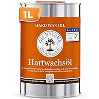 OLI-NATURA Hartwachsöl - 1L, farblos, natur - Holzöl für Möbel, Treppen, Türen & mehr - geprüft Allergikerfreundlich, lebensmittelecht-zertifiziert