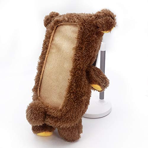 Luvi For Iphone Se/Iphone 7/Iphone 8 Furry Plush Case Fur Hair Cute 3D Teddy Bear Style Lovely Cool Protective Cover Fuzzy Fluffy Fashion Luxury Winter Warm Case For Iphone Se 2020 Brown #TOP1