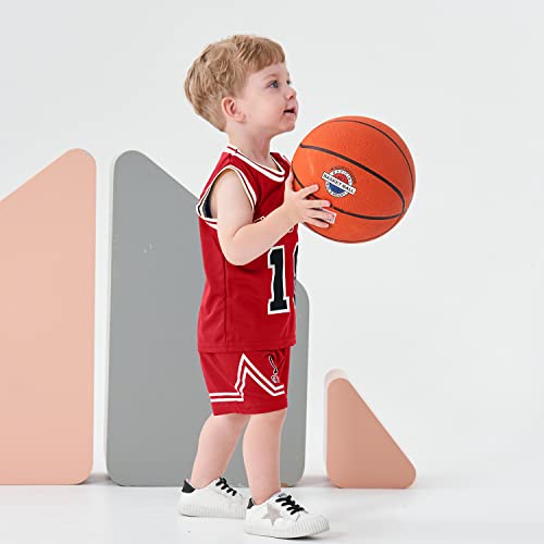 Image of Volunboy Kids Sports Shorts Sets Boys Jerseys Tracksuit 2 Piece Basketball Performance Tank Top and Mesh Shorts Set
