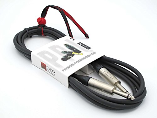 X-LEAD IC55PN030BK câble pour instruments professionnels de haute qualité pour guitare/basse/claviers - Jack/Jack - connecteurs d'origine NEUTRIK (3 m, noir) - MADE IN ITALY by INCO - Image 3